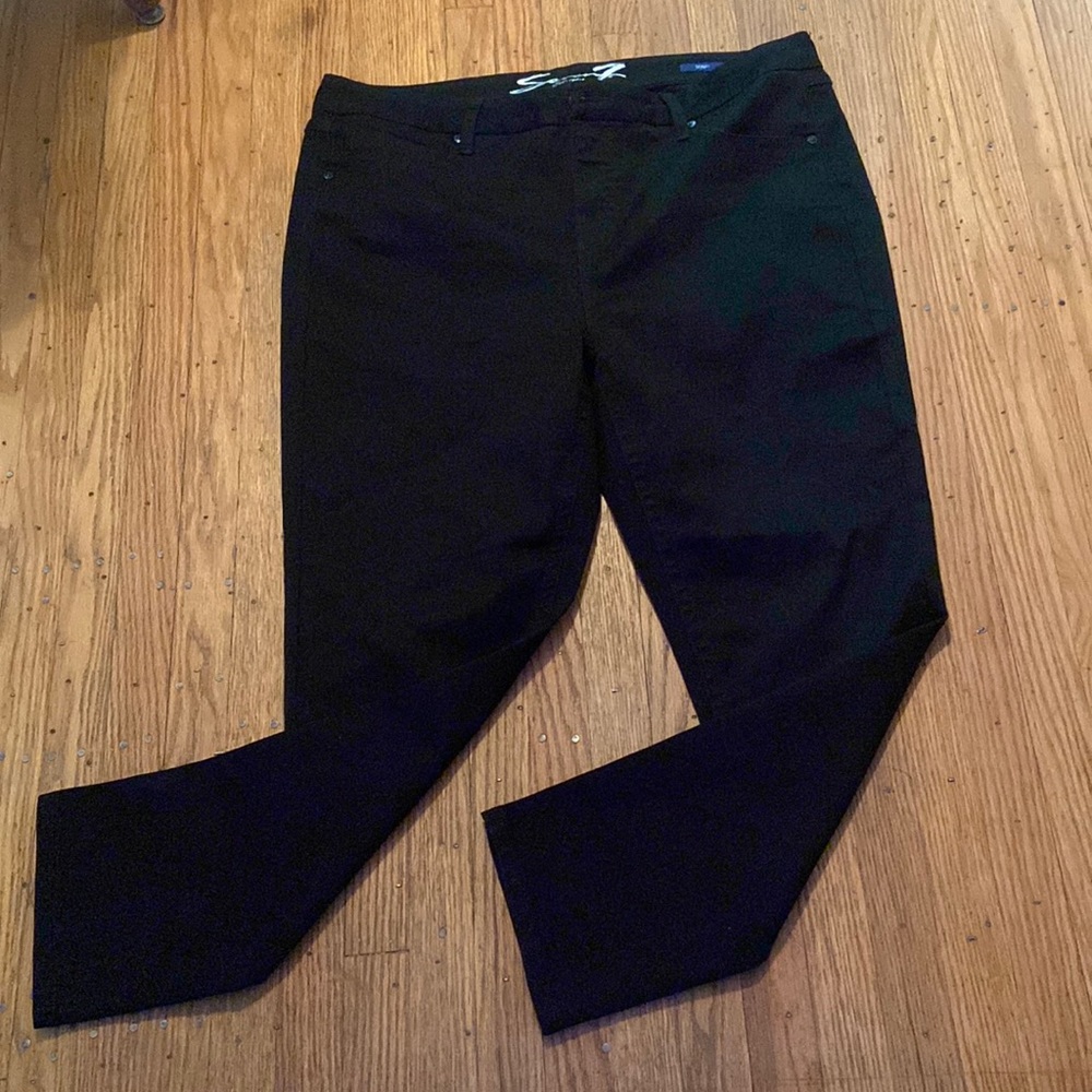 Seven 7 Tummy-less Slimmer Skinny Jeans Black 20W